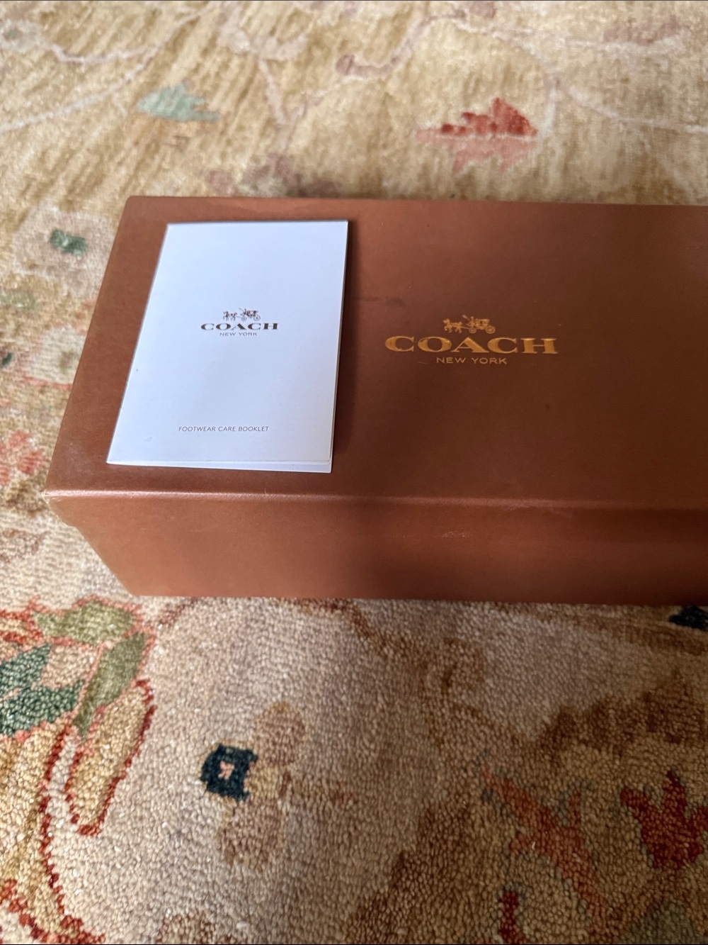 Coach Saddle Brown Leather Espadrille Flats with Gold Logo - Picture 6 of 8